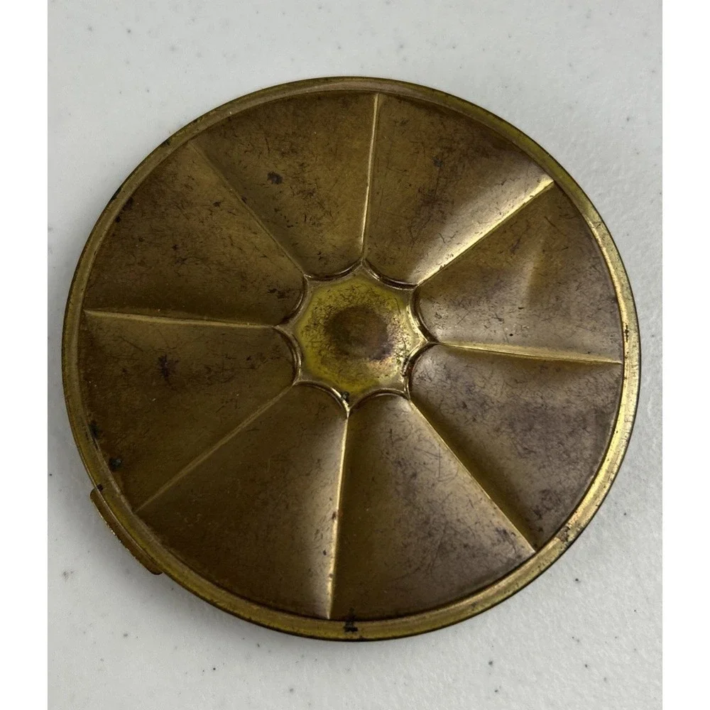 Vintage Tussy's Powder Compact Makeup Case Mirror And Powder Puff‎ Brass 50s